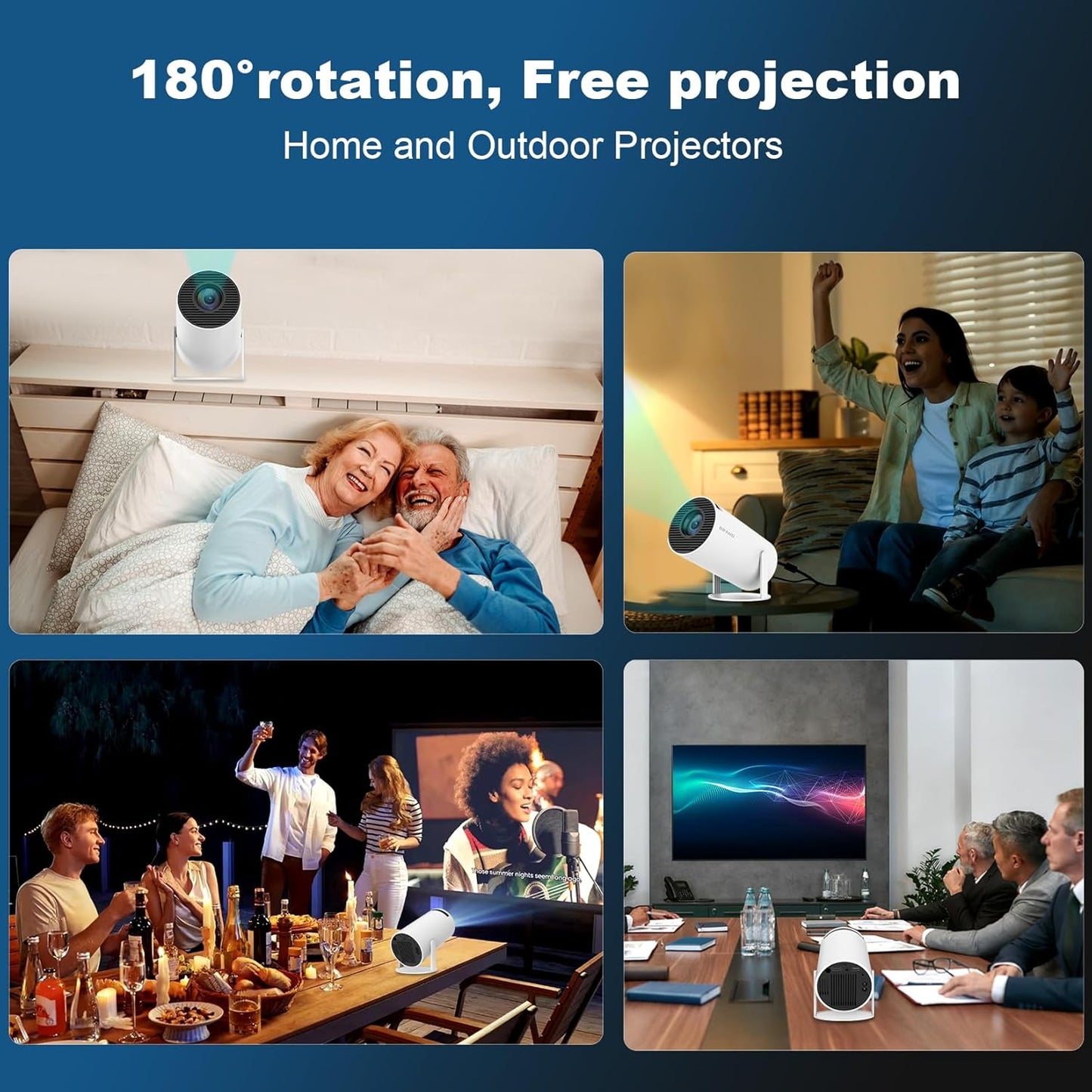 Hovlex™ Projector HY300 Pro 4K Android 11 Dual Wifi6 260ANSI