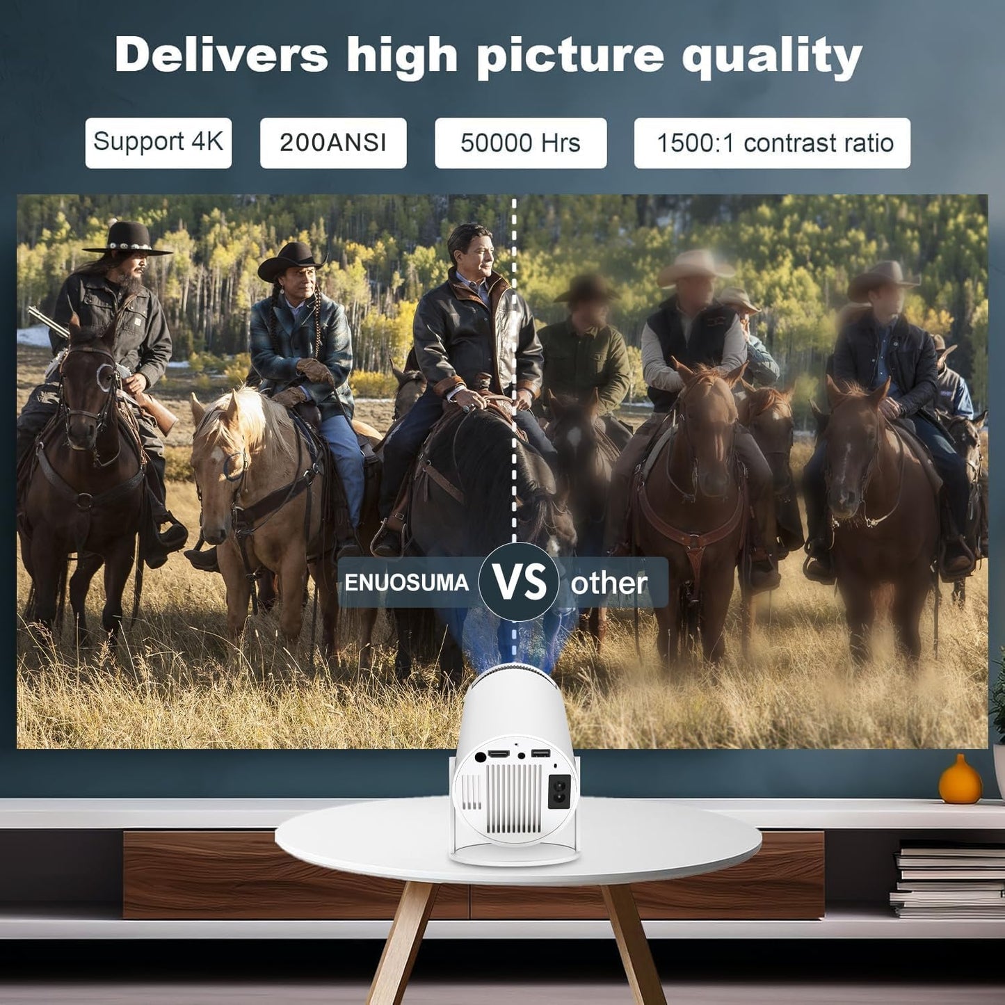Hovlex™ Projector HY300 Pro 4K Android 11 Dual Wifi6 260ANSI