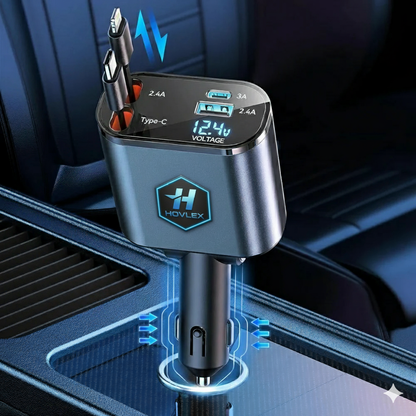 Hovlex™ 4-In-1 Retractable Car Charger