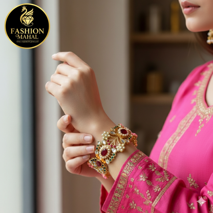 Beautiful Floral Openable Kangan (Pair) - 40% OFF